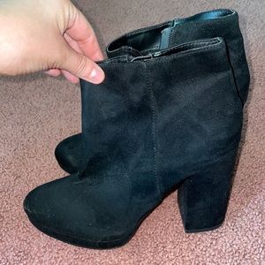 Call it Spring Black suede booties